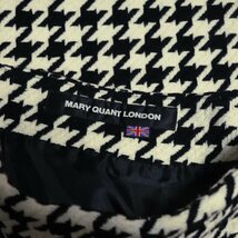 美品/マリークワント MARY QUANT LONDON タイトスカート 表記 M 9号 相当 黒 オフ白 千鳥格子柄 毛 ウール 秋冬 ボトムス レディース_画像5