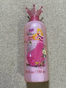 長期保管品 未開封 Disney Princess 3in1 Bubble Bath ディズニープリンセス オーロラ姫 チェリーバニラ 750ml ピンク 冠 ティアラ ボトル