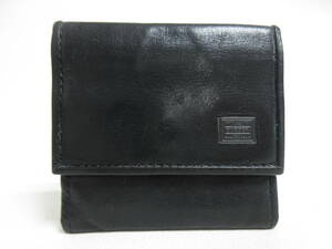 10697◆【SALE】PORTER ポーター PLUME プリュム レザー コインケース 小銭入れ ブラック 黒 中古 USED