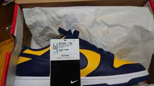 新品・未使用Nike Dunk Low Michiganナイキ ダンク ロー ミシガンfoce1 jordan