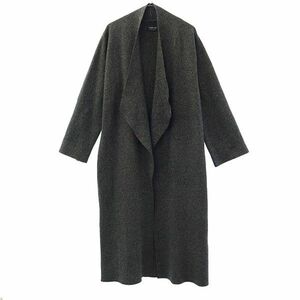 ザラニット ロング ニット コート S グレー系 ZARA KNIT レディース 230201