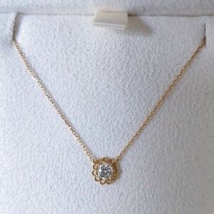 AHKAH Ahkah diamond re-siasoru necklace K18YG 0.10ct 0.8g