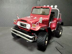 プラモデルアオシマ製絶販1/20、BJ40リフトアップ改造、完成品メタリックレッド、最終赤字値下げ