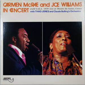 ◆CARMEN McRAE AND JOE WILLIAMS IN CONCERT (JPN LP) -Thad Jones, Claude Bolling