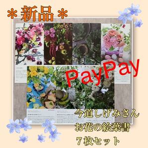 P【新品未使用】お花のポストカード★7枚セット フラワーデザイナー★今道しげみさん 絵はがき フラワーアレンジ ブーケ インテリア