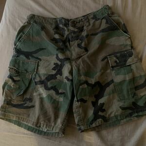 [TRU-SPEC]tu Roo specifications wood Land duck 6P cargo shorts short pants camouflage old clothes 