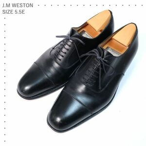  Ricci feeling eminent * J M waist nJ.M WESTON strut chip shoes / leather shoes black 5 half E(4875)