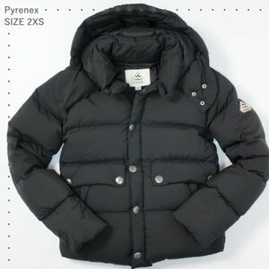 希少サイズ☆ピレネックス Pyrenex 極美品 ダウンジャケット/国内正規品/REIMSランス ブラック 2XS（4894)