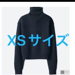 複数購入値引きします。コメント下さい。 ★メランジタートルネックセーター(長袖)ネイビー