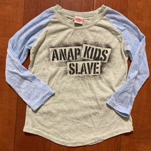 ANAP・アナップ・半袖Tシャツ・グリーン×ブルー・110