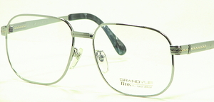 GRANDVUE-1538-3 BIGサイズメガネ　62mm チタン金張り　日本製bigサイズメガネ