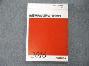 TY06-030 代ゼミ 代々木ゼミナール 佐藤幸夫の世界史 文化史 テキスト 2016 夏期講習 12m0D