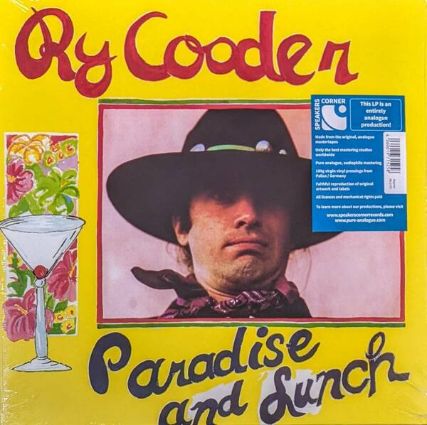 Ry Cooder ライ・クーダー - Paradise And Lunch 限定リマスター再発Audiophileアナログ・レコード