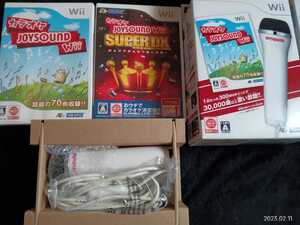 【Wii】 カラオケJOYSOUND Wii ソフト2本マイクセット 動作品
