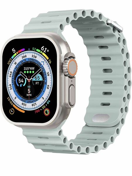 Apple Watch オーシャンバンド アップルウォッチ バンド 42mm 44mm 45mm 49mm スポーツバンド 交換ベルト シリコン製 新色