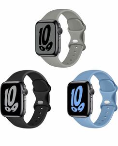 アップルウォッチバンド シリコン柔らかいApple Watch 交換バンド38/40/41mm 3本セット男女兼用　セール限定