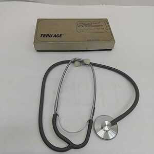 86　中古品　聴診器　TERU　ACE　日本製　GREY　NO.5050-05　LIGHTWEIGHT　NURSES　STETHOSCOPE　箱付き