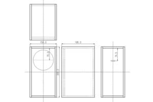 【9M3014JN】 9mm厚 MDF ブックシェルフ形状 バッフル板奥配置 密封型 エンクロージャー 組立 キット