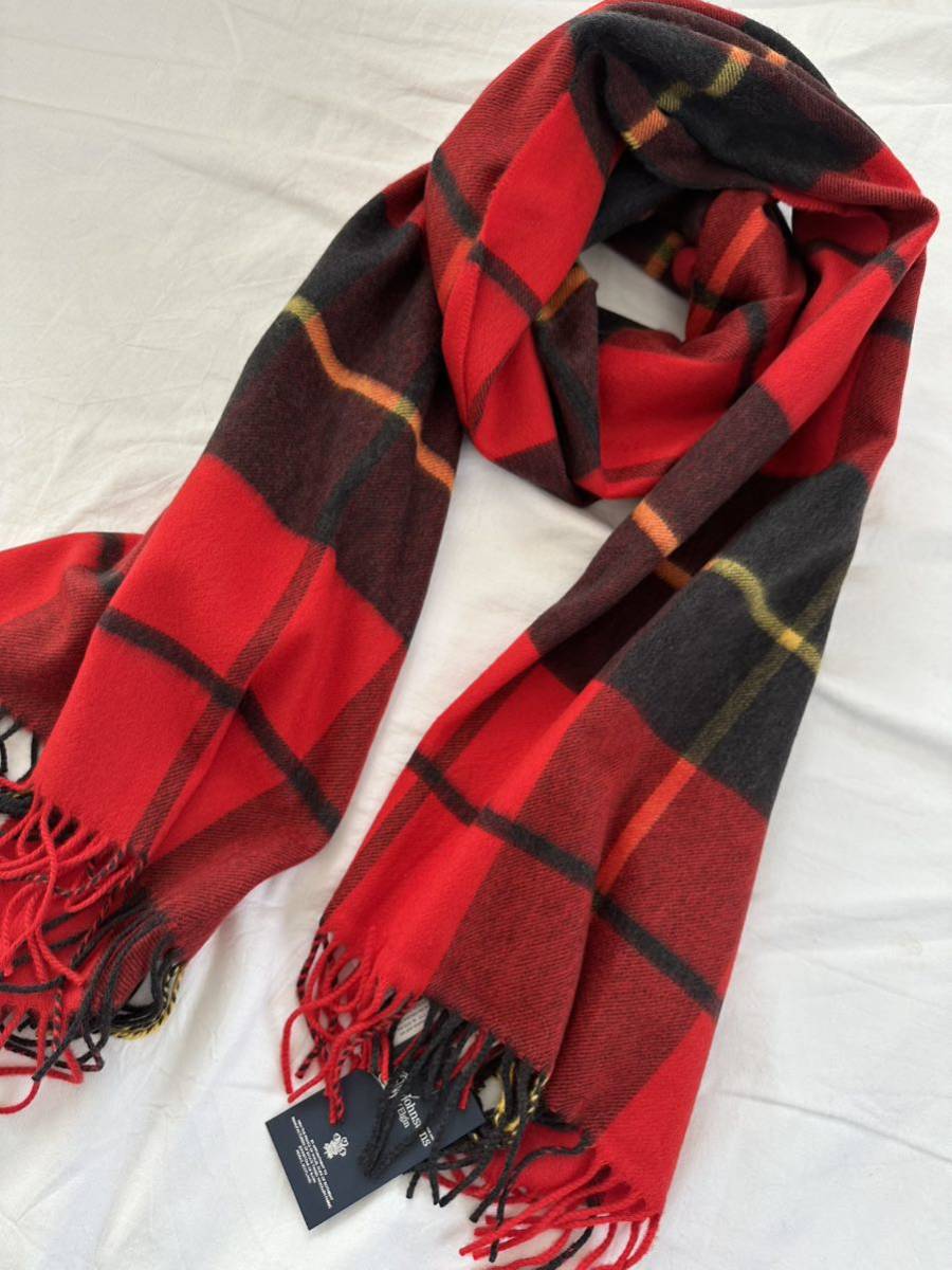 美品 ジョンストンズ カシミア100% ストール トラベルラップ 中判