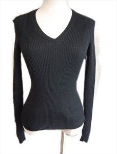  finest quality goods Chanel knitted sweater sleeve button here Mark black cashmere silk lady's tops 