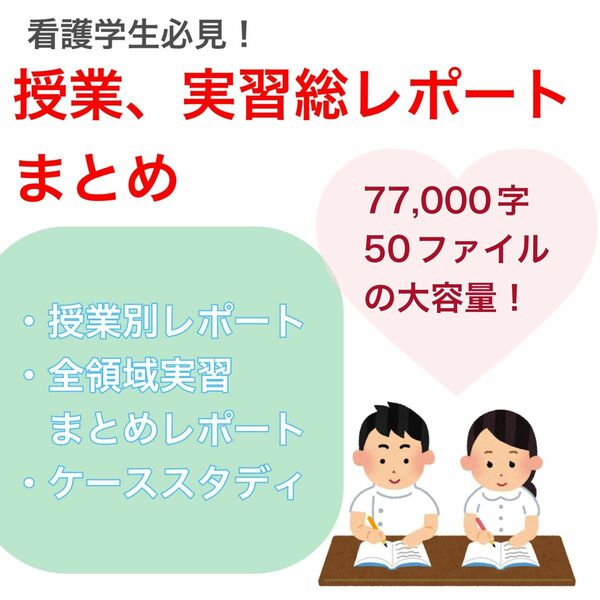 看護学校　看護学生　レポートまとめセット