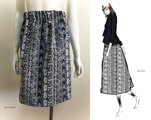 【1点もの・デザイン画付き】ゴブラン織りスカート（KOJI TOYODA）
