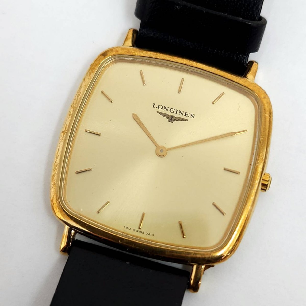 ☆稼働品☆LONGINES ロンジン スクエア型 メンズウォッチ クォーツ-