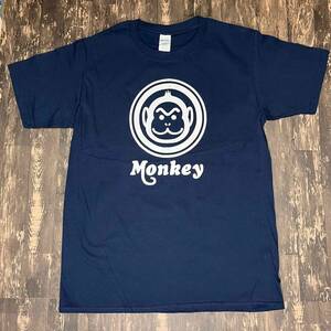 MONKEY・モンキー・お猿・Tシャツ・紺・XL