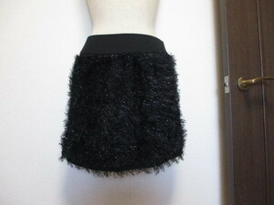  new goods unused lu:s loose black Kirakira flange *mi two skirt 