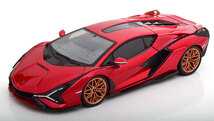 burago 1/18 Lamborghini Sian FKP37 2020　レッドメタリック　ランボルギーニ　シアン　ブラーゴ_画像1