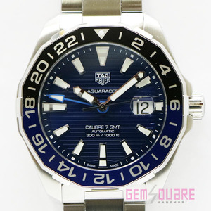 [ price cut negotiations possible ] TAG Heuer Aquaracer kyali bar 7GMT blue AT man wristwatch beautiful goods WAY201T.0927