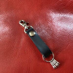 栃木レザー キーホルダー ベルトループ 本革 ブラック 日本製