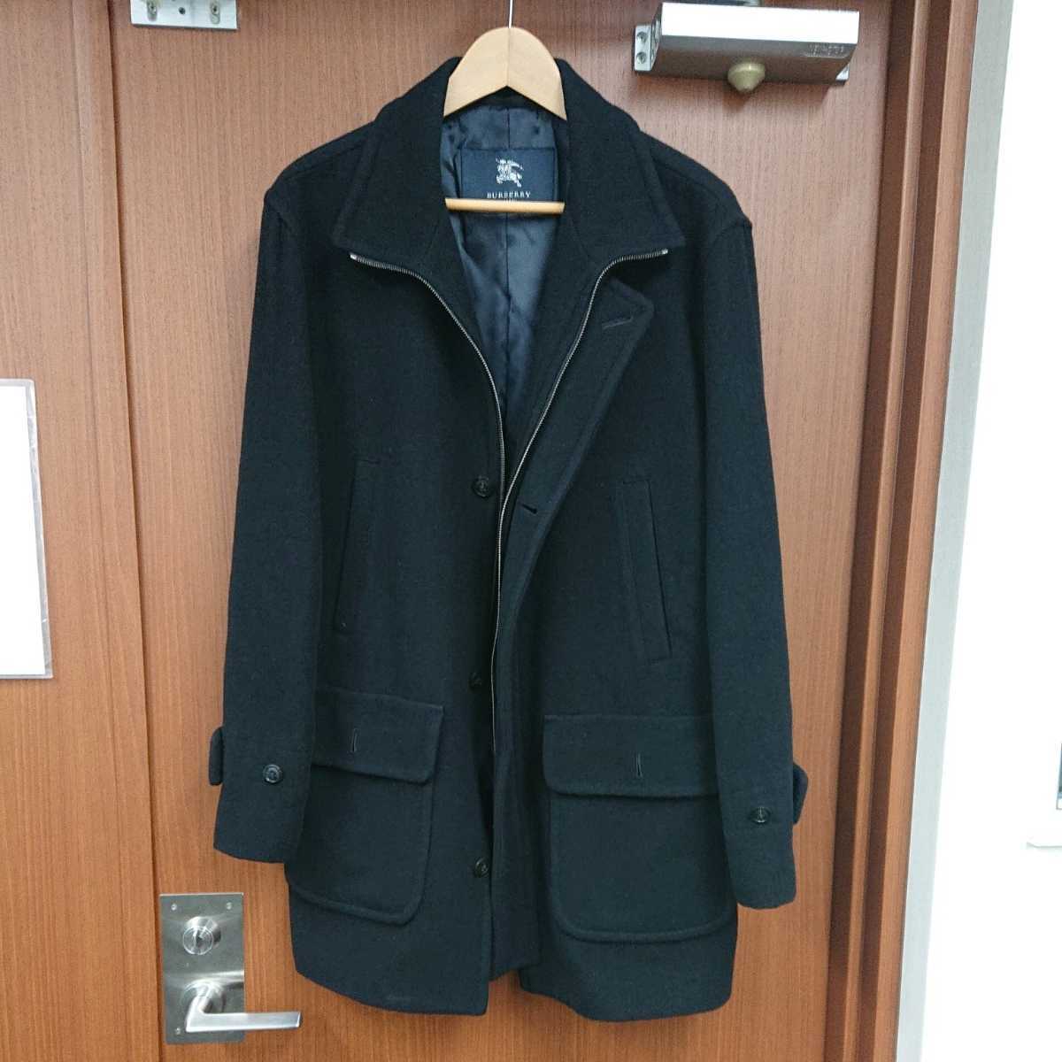 新しいプレセール BURBERRYアンゴラコート ラビットファー付 黒 www