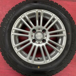 タイヤホイール4本 175/65R14 14×5.5J 38 100 4H ダンロップ WM01 アルミ 付 ヴィッツ(10) サクシード(50) bB(20) キューブ/ノート(11) 等