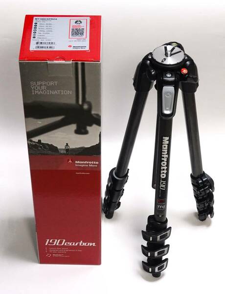 ★送料無料 !!! ★ Manfrotto ○ マンフロット ○ 190プロカーボンファイバー三脚 4段 ○ MT190CXPRO4 ● カーボンファイバーモデル 4段 !!