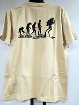 値下 進化 evolution Tシャツ ライトベージュ M ダイバー ダイビング 潜水 スキューバダイビング マリンスポーツ くすみカラー_画像1