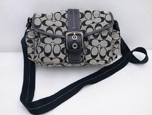 美品☆【COACH】コーチ ショルダーバッグ シグネチャー 6835 ブラック レディース_画像4