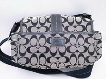 美品☆【COACH】コーチ ショルダーバッグ シグネチャー 6835 ブラック レディース_画像2