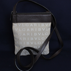  BVLGARY сумка на плечо небольшая сумочка Logo любитель Brown чай прекрасный товар наклонный ..q650