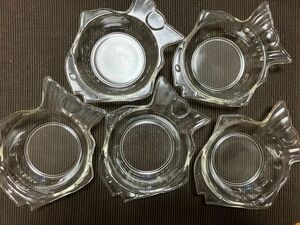 昭和レトロ　お魚型　グラタン皿　5枚セット　耐熱ガラス