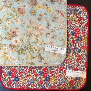 新品 リバティ ミニタオルハンカチ 2枚セット Wild Flowers インターモード LIBERTY