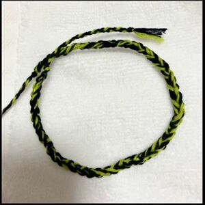 ミサンガ アンクレット ブレスレット 刺繍糸 アクセサリー ハンドメイド 緑 黒 グリーン ブラック