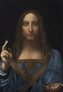 Art hand Auction New special technique high quality printed painting of da Vinci Salvator Mundi Wooden frame 3 major features including photocatalytic processing Special price 1980 yen (shipping included) Buy it now, artwork, painting, others