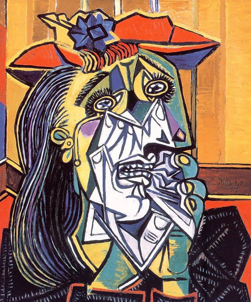 Новая высококачественная печать Пикассо «Плачущая женщина» в деревянной рамке с тремя основными функциями, включая фотокаталитической обработкой. Специальная цена 1980 иен (доставка включена). Купите сейчас, произведение искусства, Рисование, другие