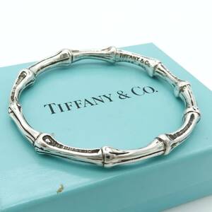 希少 美品 Tiffany&Co. ヴィンテージ ティファニー バンブー シルバー バングル SV925 AA228