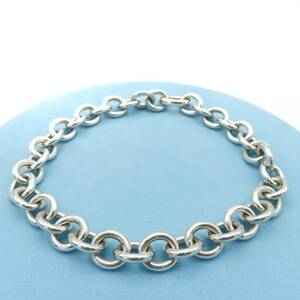  rare beautiful goods Tiffany&Co. Tiffany link silver chain bracele SV925 AA267