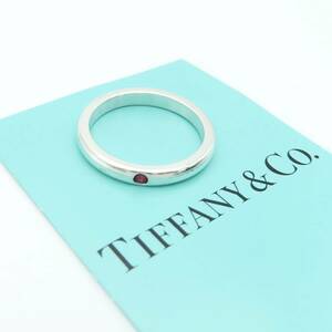  beautiful goods Tiffany&Co. Tiffany start  King band silver ring 10 number ring 1P ruby SV925 L sa Pele tiKK7