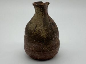 【骨董陶器】　時代物　備前　『ワレ・カケ・穴　直し　徳利花瓶』　華道/花器/花瓶/花生け/フラワーベース　定形外可　M1217B