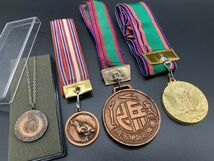 【メダル】　1978～1987『柔道・駅伝スポーツ大会など　メダル　4つ』　記念メダル/非売品　ポス可　M1117B_画像1
