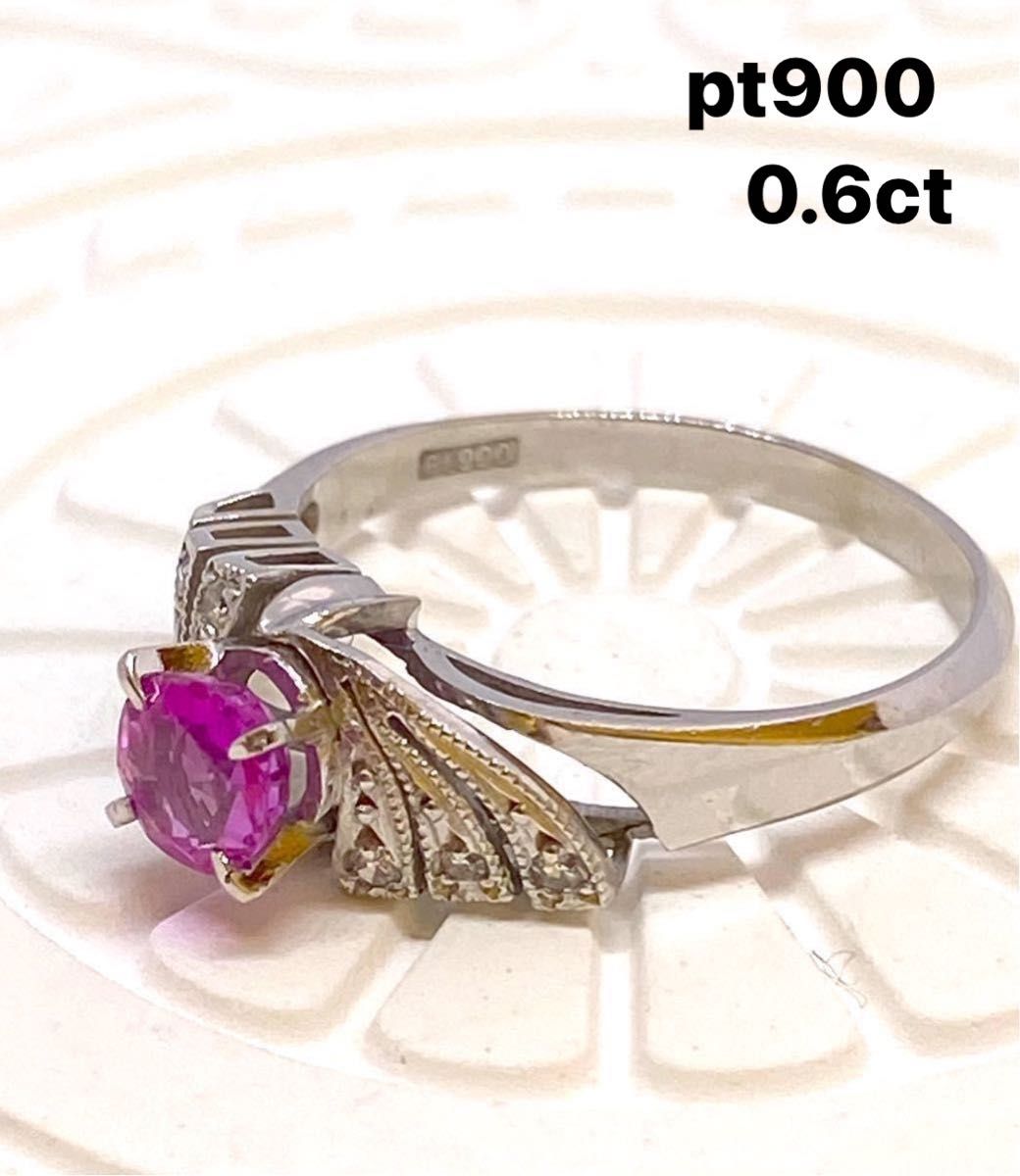パープルピンクのクンツァイト5.19ct K18WG サイズ9.8位 (新品未使用